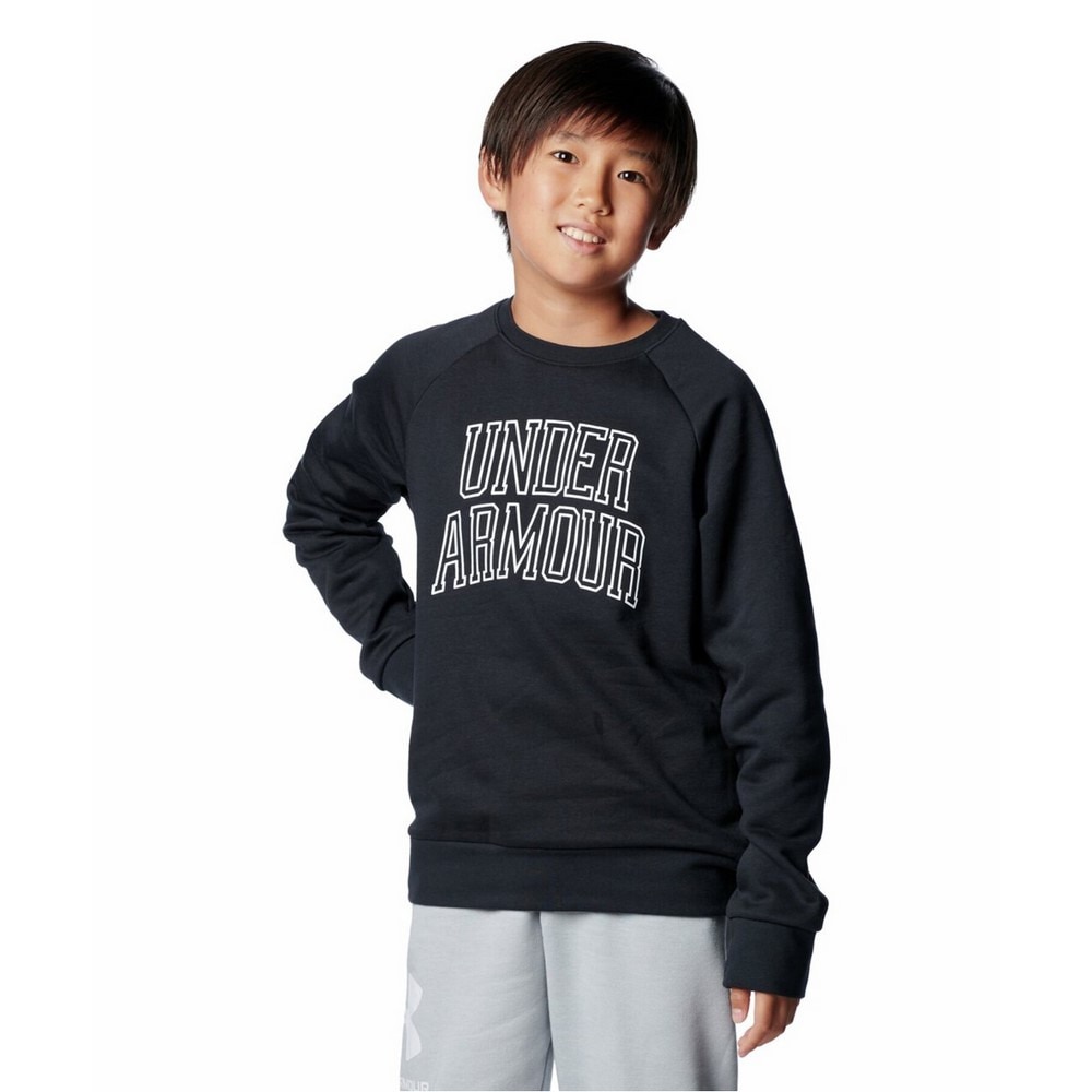 アンダーアーマー（UNDER ARMOUR）（キッズ）ライバルフリース カレッジ クルーネック スウェットシャツ 6000886 001