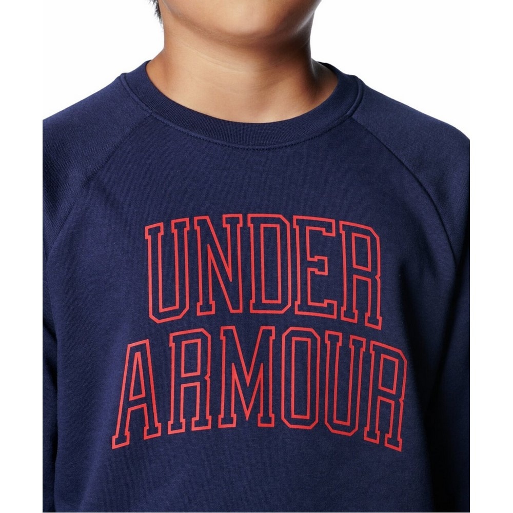 アンダーアーマー（UNDER ARMOUR）（キッズ）ライバルフリース カレッジ クルーネック スウェットシャツ 6000886 410