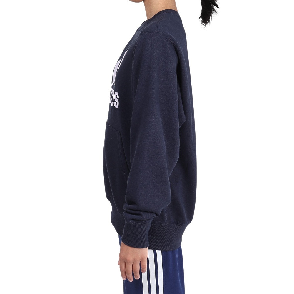 アディダス（adidas）（キッズ）ジュニア エッセンシャルズ プラス ルーズフィット ビッグロゴ フレンチテリー スウェットシャツ KWF35-JH3594