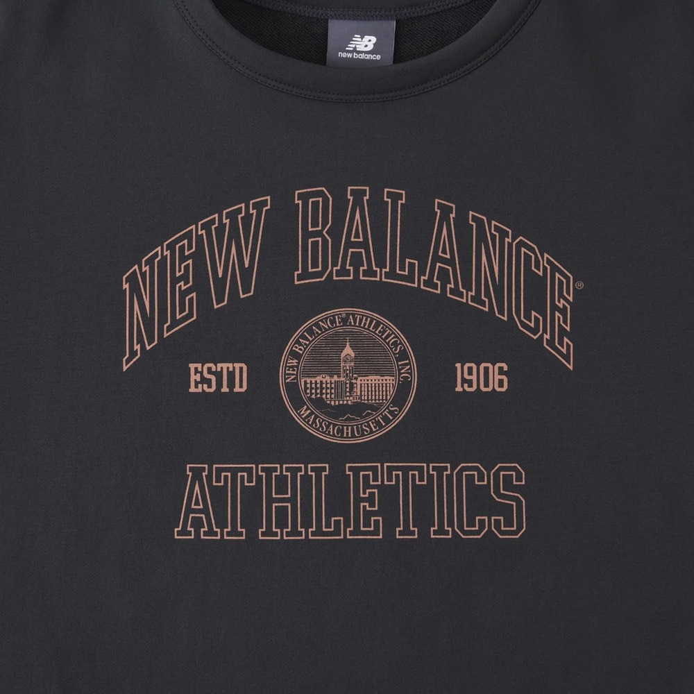 ニューバランス（new balance）（キッズ）吸水速乾 Graphic スウェットクルー 長袖 Tシャツ ABT45504ACK
