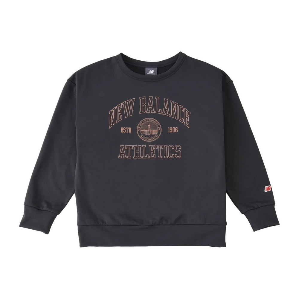 ニューバランス（new balance）（キッズ）吸水速乾 Graphic スウェットクルー 長袖 Tシャツ ABT45504ACK