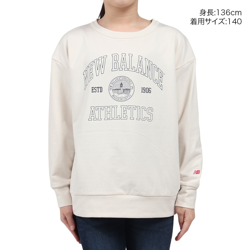 ニューバランス（new balance）（キッズ）吸水速乾 Graphic スウェットクルー 長袖 Tシャツ ABT45504LIN