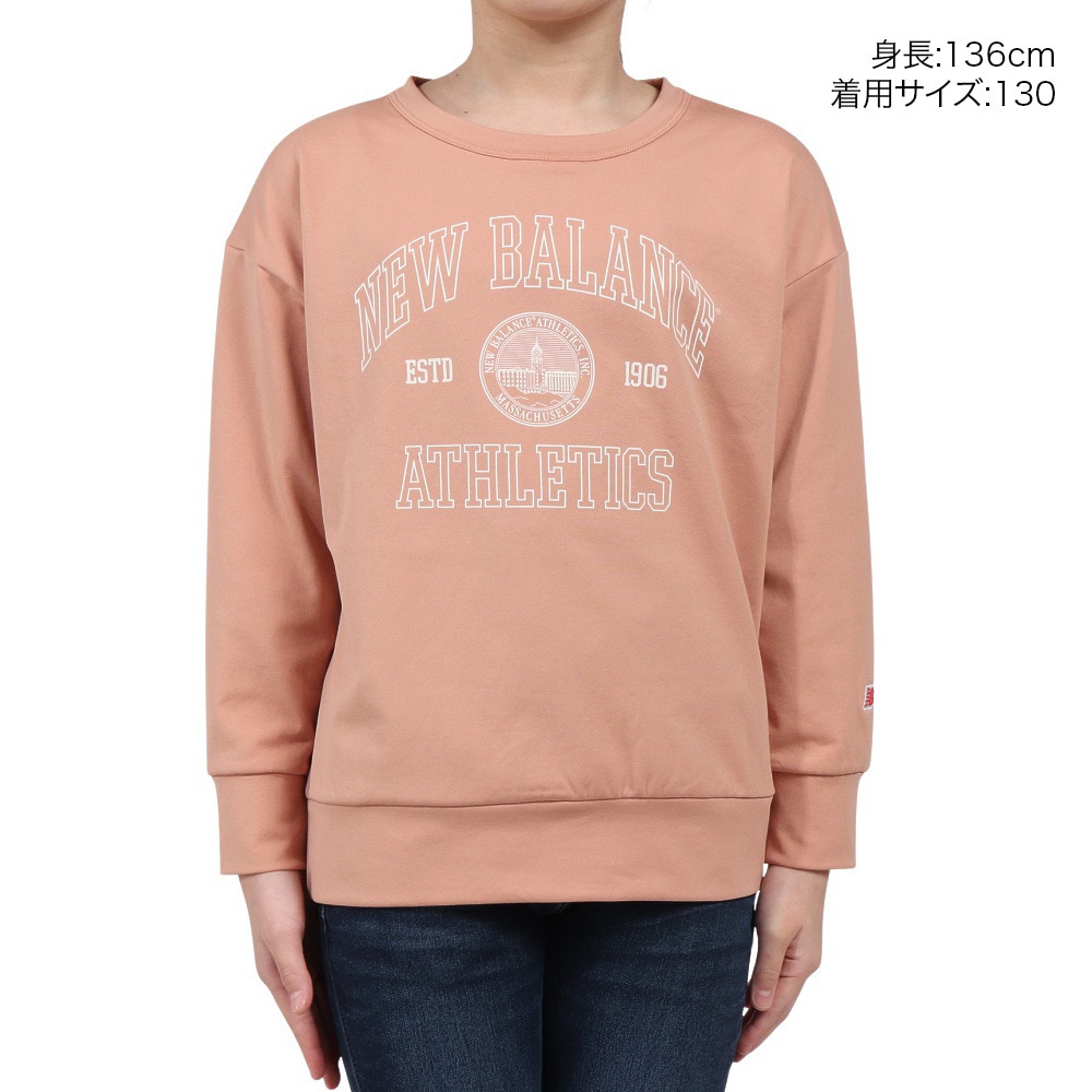 ニューバランス（new balance）（キッズ）吸水速乾 Graphic スウェットクルー 長袖 Tシャツ ABT45504LSW