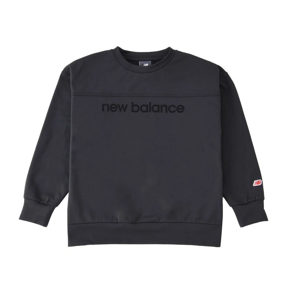 ニューバランス（new balance）（キッズ）吸水速乾 リニアロゴ スウェットクルー 長袖 Tシャツ ABT45505ACK
