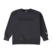 (キッズ)吸水速乾 リニアロゴ スウェットクルー 長袖 Tシャツ ABT45505ACK