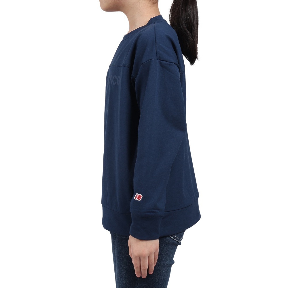 ニューバランス（new balance）（キッズ）吸水速乾 リニアロゴ スウェットクルー 長袖 Tシャツ ABT45505NNY
