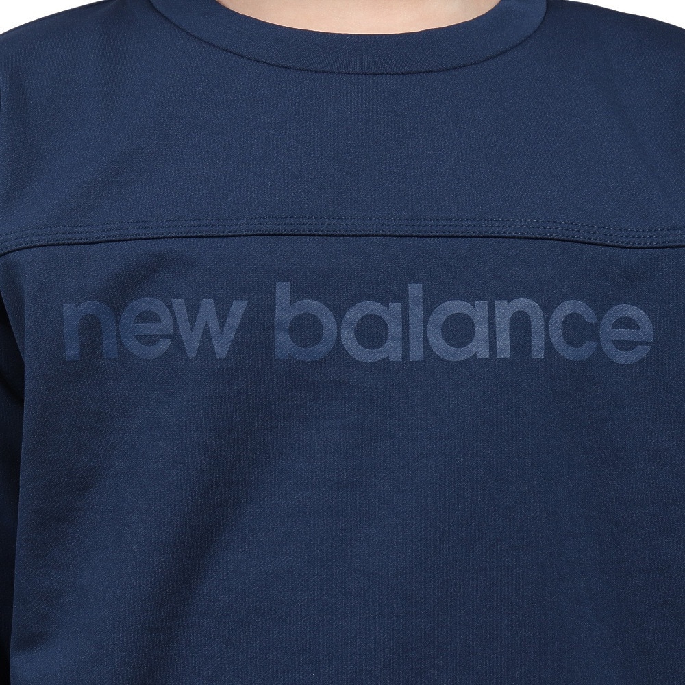 ニューバランス（new balance）（キッズ）吸水速乾 リニアロゴ スウェットクルー 長袖 Tシャツ ABT45505NNY