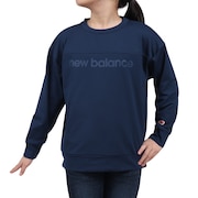 (キッズ)吸水速乾 リニアロゴ スウェットクルー 長袖 Tシャツ ABT45505NNY