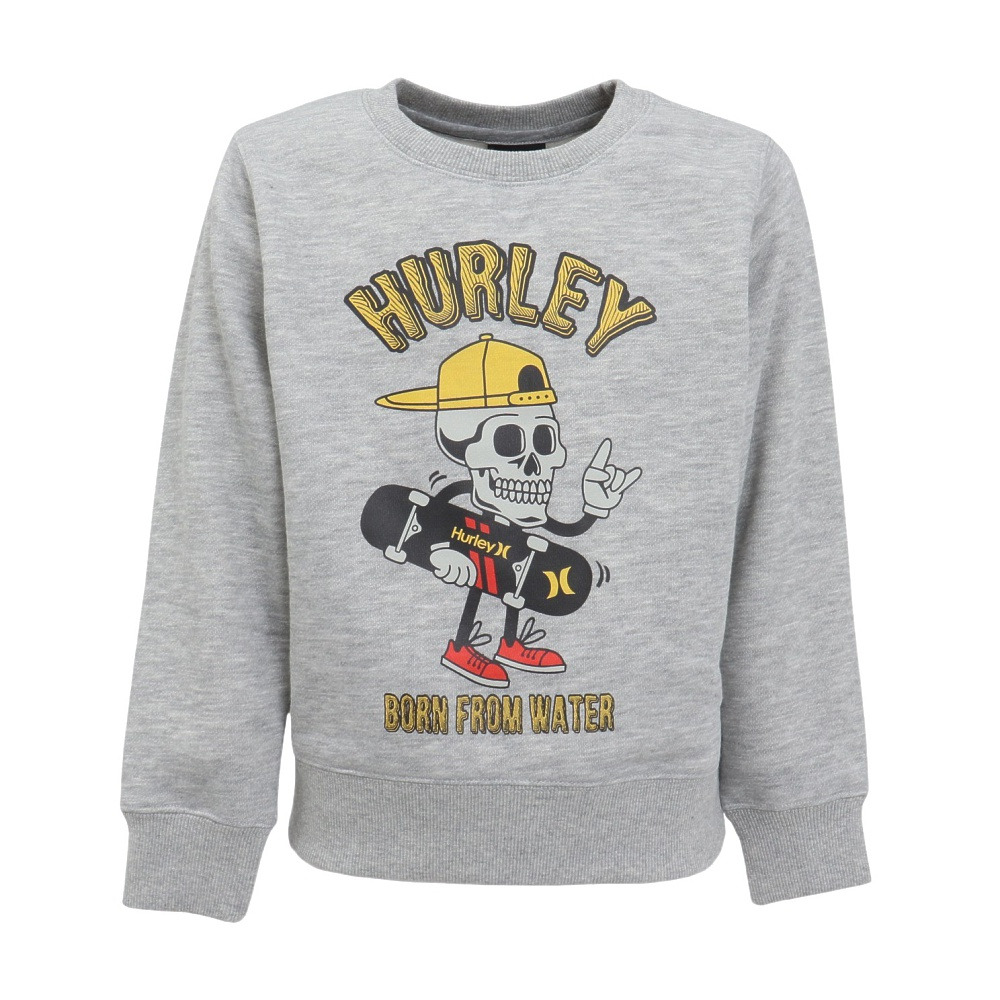 ハーレー（HURLEY）（キッズ）ジュニア オーバーサイズド スカル ヘッド スウェット クルー BCFL242004-AGHT