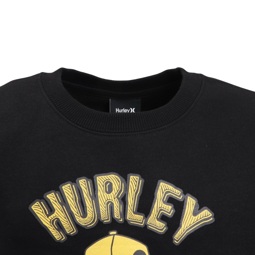 ハーレー（HURLEY）（キッズ）ジュニア オーバーサイズド スカル ヘッド スウェット クルー BCFL242004-BLK