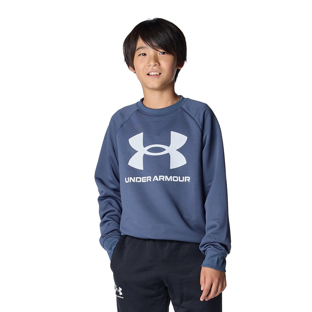 アンダーアーマー（UNDER ARMOUR）（キッズ）テック テリー ロゴ クルー 長袖Tシャツ 1381171 044