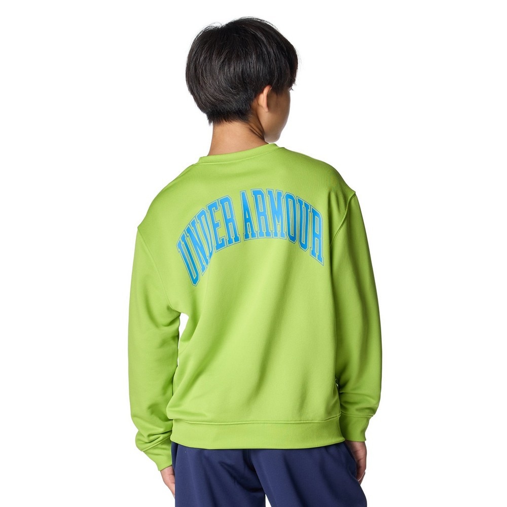 アンダーアーマー（UNDER ARMOUR）（キッズ）ジュニア テック テリー オーバーサイズド カレッジ クレスト ロゴ クルー 6007825 326