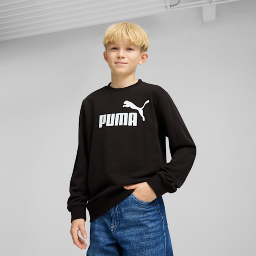 プーマ（PUMA）（キッズ）ボーイズ ESS NO.1 ロゴ クルー スウェット 687795 01 BLK