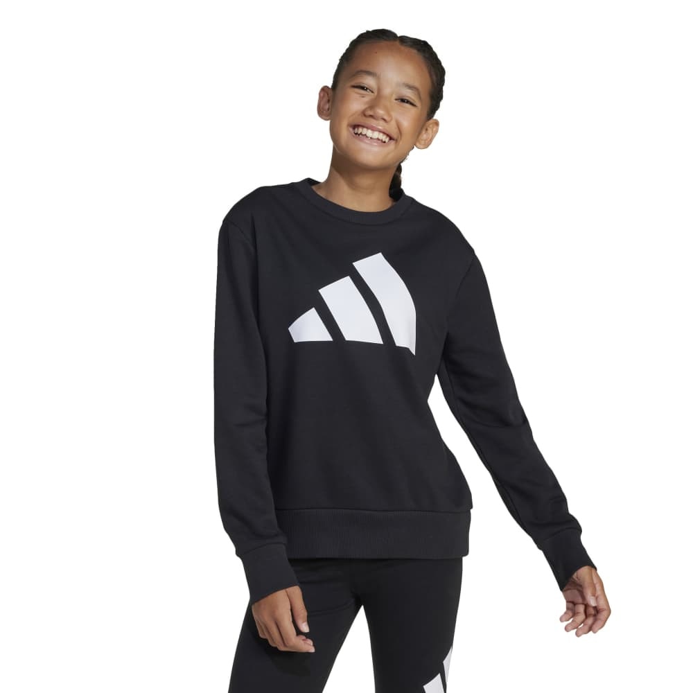 新品XS Adidas スウェットシャツ 長袖ニット ブラック KC0110 アディダス（adidas）（キッズ）エッセンシャルズ スウェットシャツ