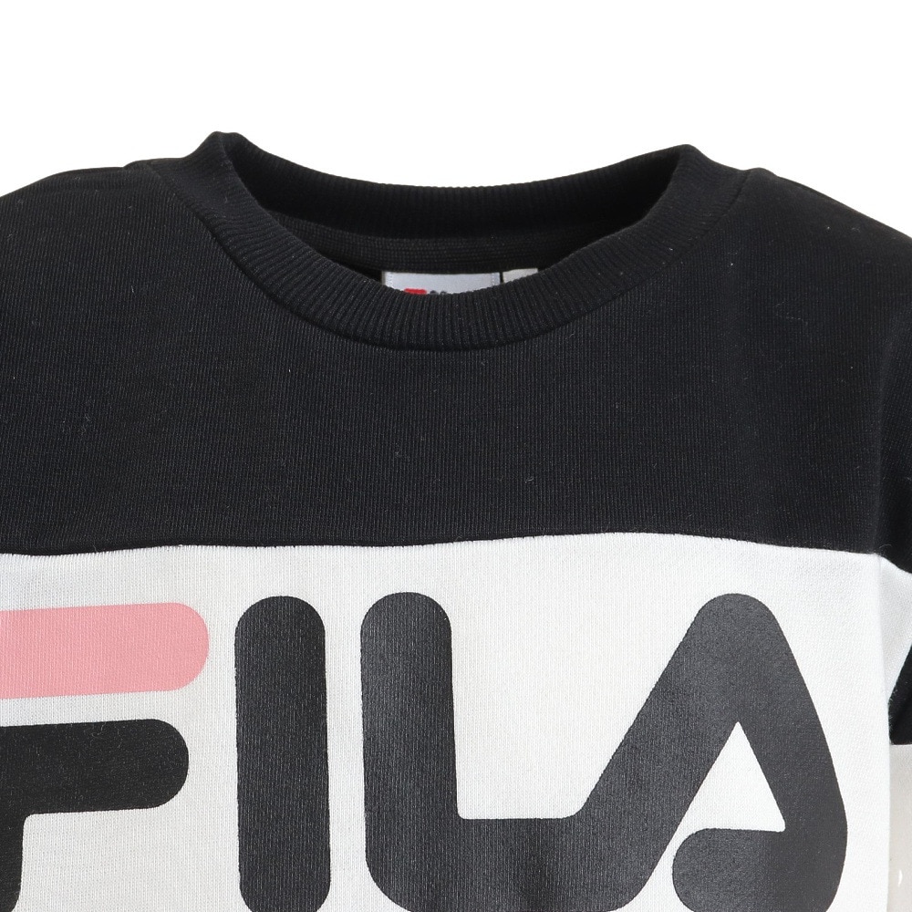 フィラ（FILA）（キッズ）スウェット トレーナー プルオーバー ガールズ クルースウェット 142-700BLK