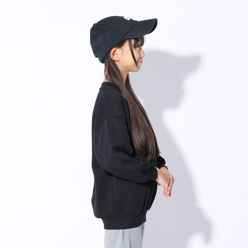 ナイキ（NIKE）（キッズ）トレーナー カットソー 長袖 ブラック 黒 クラブフリース オーバーサイズド 長袖スウェットシャツ FD2923-010