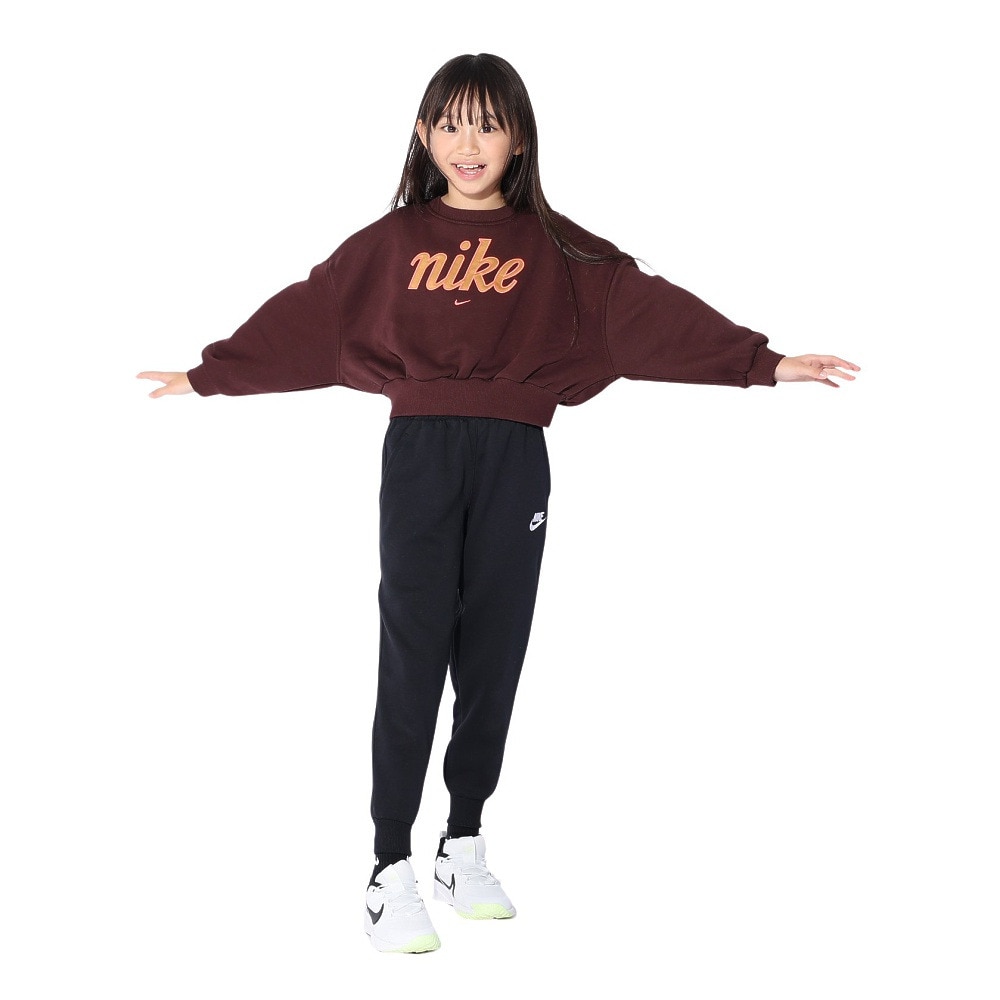 ナイキ（NIKE）（キッズ）ガールズ スポーツウェアGXスター クラブ フリース クルーネック スウェットシャツ FZ5566-652