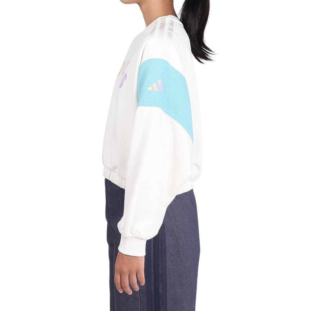 アディダス（adidas）（キッズ）ガールズ スウェット ルーズフィット クルーネック プルオーバー OO068-JZ8671