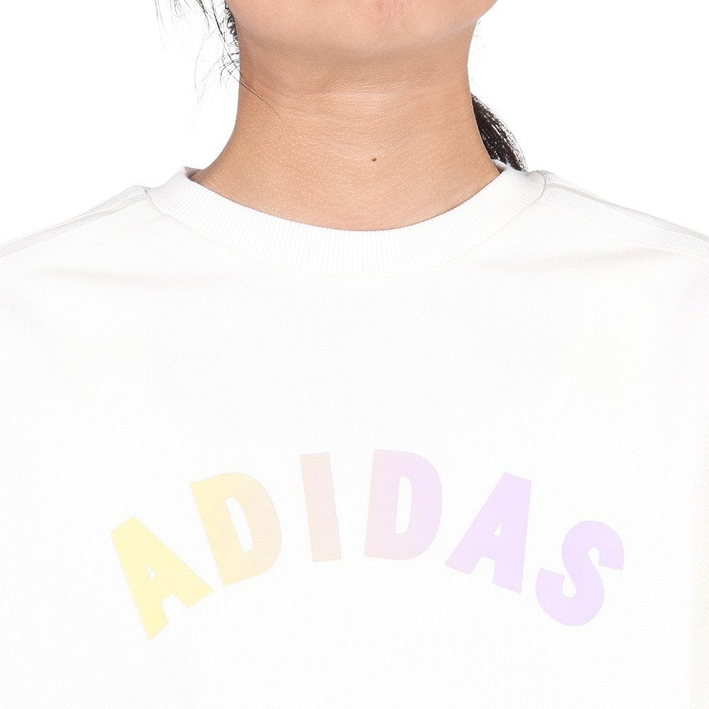 アディダス（adidas）（キッズ）ガールズ スウェット ルーズフィット クルーネック プルオーバー OO068-JZ8671