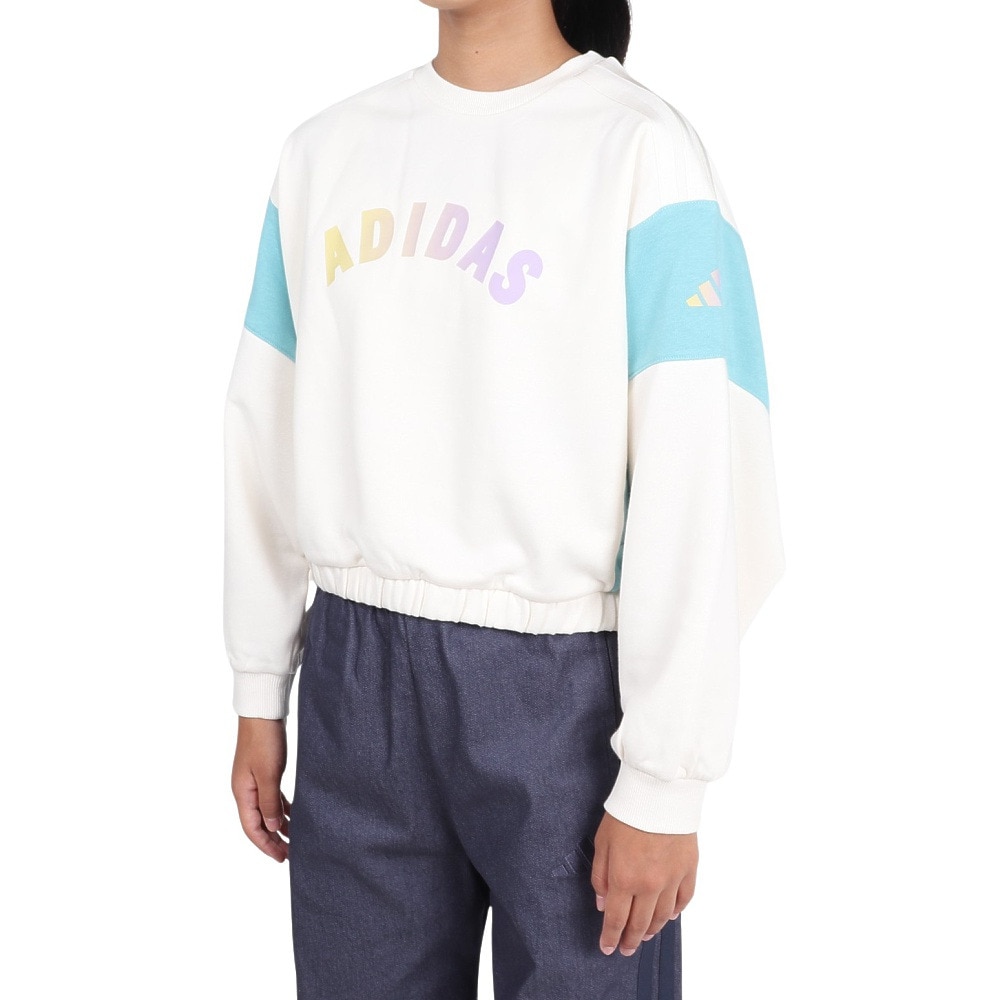アディダス（adidas）（キッズ）ガールズ スウェット ルーズフィット