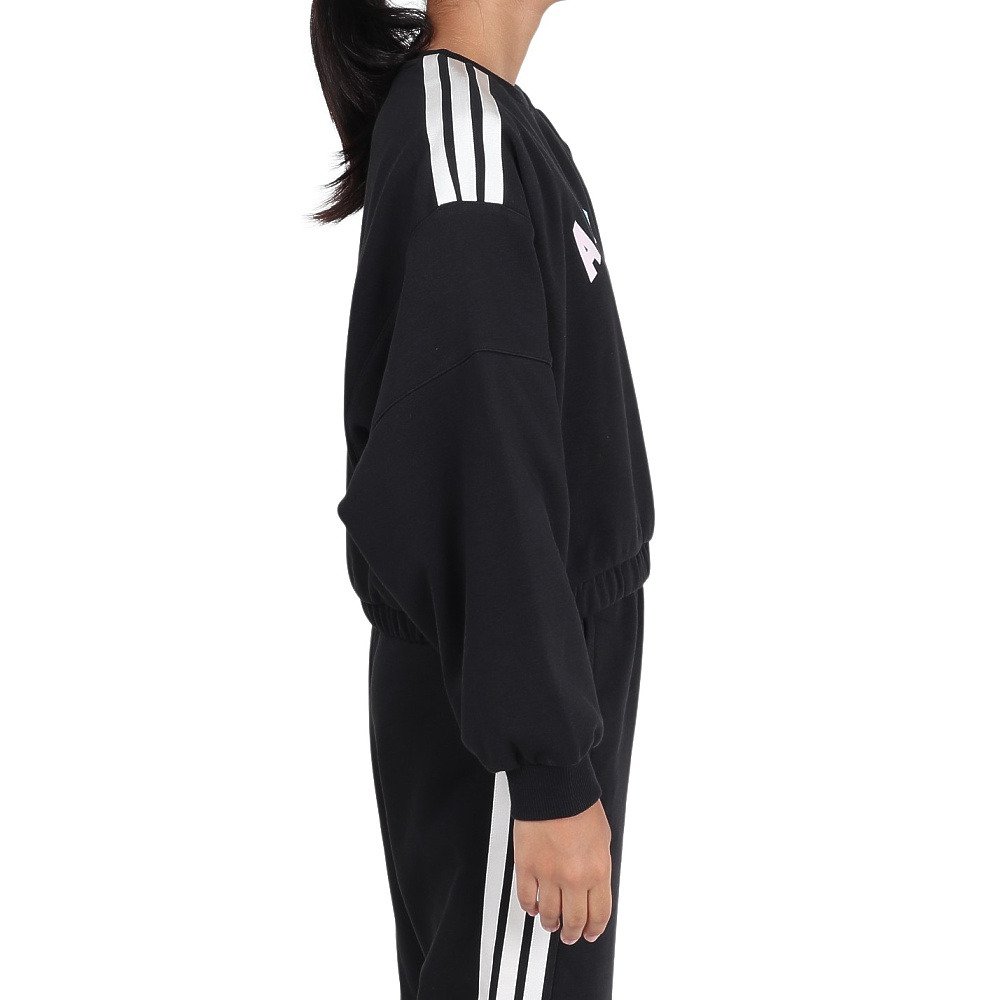 アディダス（adidas）（キッズ）ガールズ スウェット ルーズフィット クルーネック プルオーバー キッズ OO068-JZ8673
