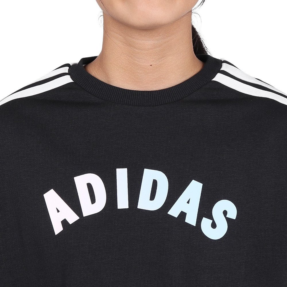 アディダス（adidas）（キッズ）ガールズ スウェット ルーズフィット クルーネック プルオーバー キッズ OO068-JZ8673