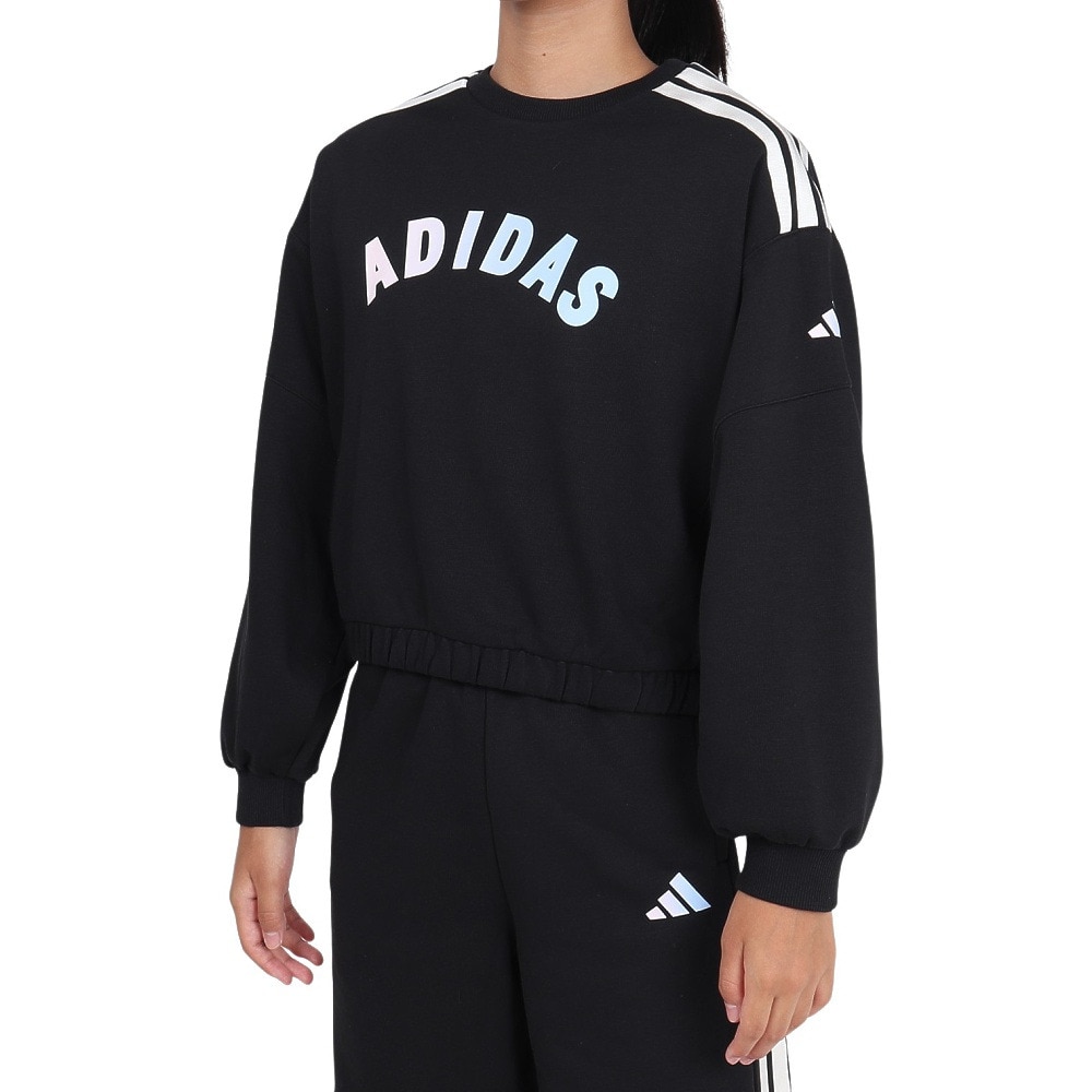 アディダス（adidas）（キッズ）ガールズ スウェット ルーズフィット