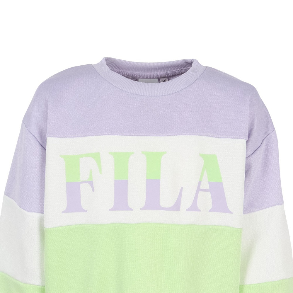 フィラ（FILA）（キッズ）ジュニア TC 裏毛 クルースウェットシャツ 145700-SAX