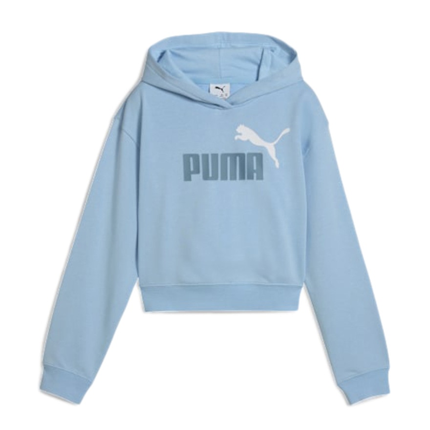 プーマ（PUMA）（キッズ）ガールズ ESS 2 カラー NO.1 ロゴ ショート レングス フーディ 687789 48 BGRY