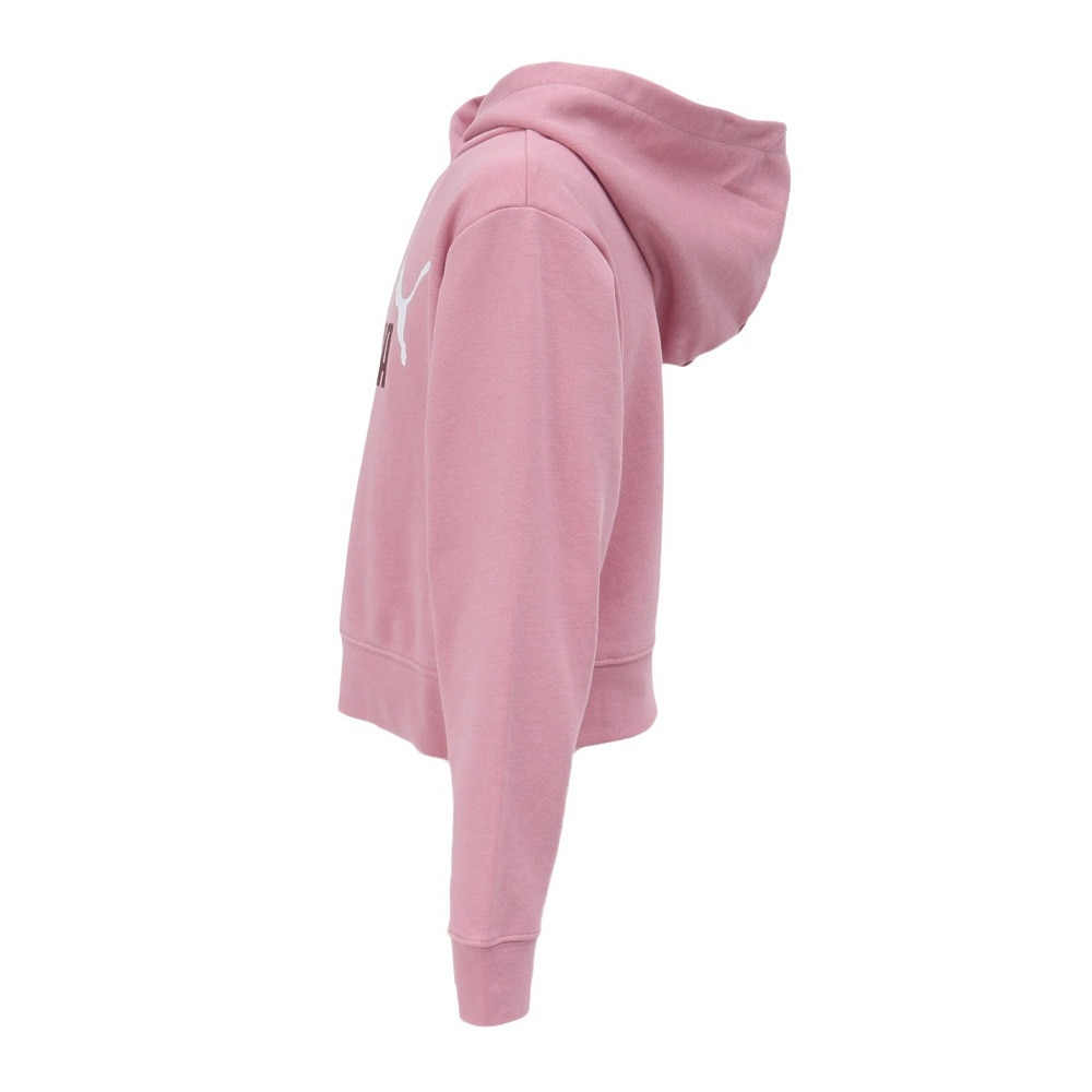 プーマ（PUMA）（キッズ）ジュニア ガールズ ESS 2カラー NO.1 ロゴ ショート レングス フーディ 687789 65 PNK