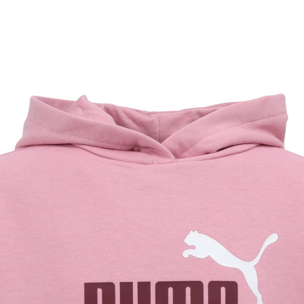 プーマ（PUMA）（キッズ）ジュニア ガールズ ESS 2カラー NO.1 ロゴ ショート レングス フーディ 687789 65 PNK