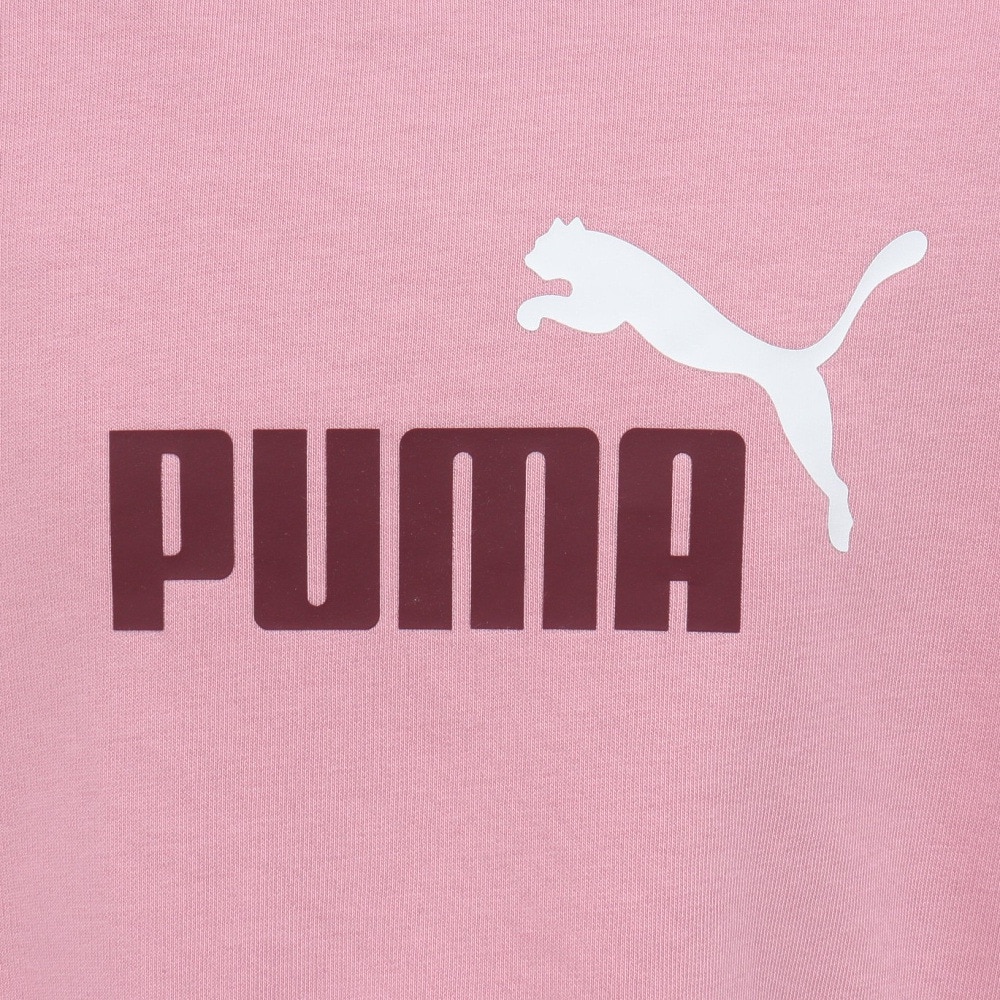 プーマ（PUMA）（キッズ）ジュニア ガールズ ESS 2カラー NO.1 ロゴ ショート レングス フーディ 687789 65 PNK