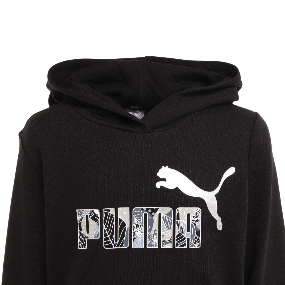 プーマ（PUMA）（キッズ）ガールズ ESS+ BLOOM フーディトレーナー 672577 01 BLK