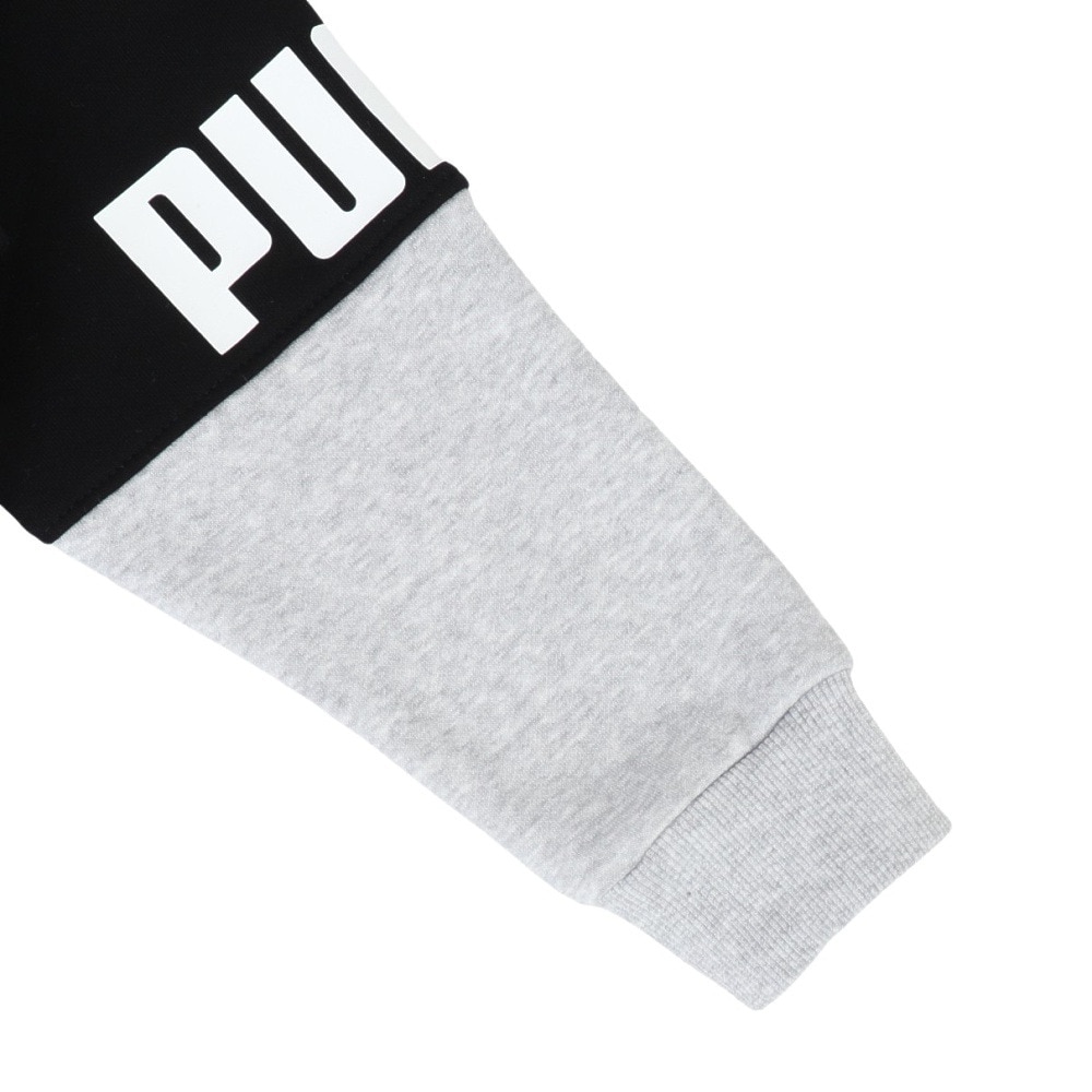プーマ｜ボーイズ PUMA POWER カラーブロック フーディースウェット 672616 04 GRY - スポーツ用品はスーパースポーツゼビオ