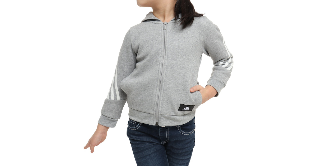 アディダス（adidas）（キッズ）ジュニア フューチャーアイコン スリーストライプス フルジップパーカー TX023-H44344  スポーツ用品はスーパースポーツゼビオ