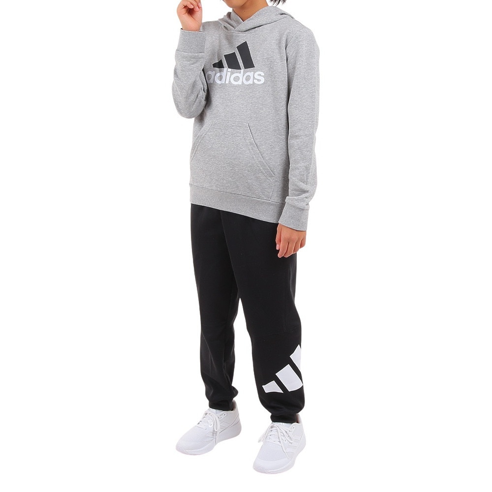 アディダス（adidas）（キッズ）エッセンシャルズ 2カラー ビッグロゴコットンパーカー スウェットフーディー ECO47-HB4362