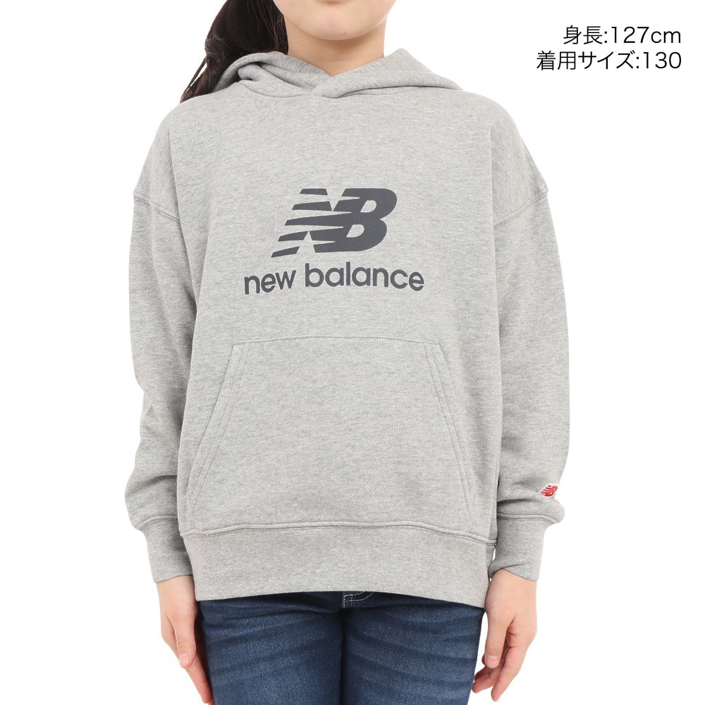 ニューバランス（new balance）（キッズ）パーカー キッズ スウェットフーディー ABT35157AG