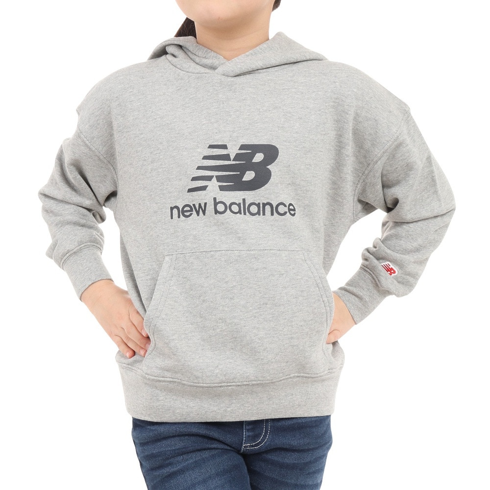 ニューバランス（new balance）（キッズ）パーカー キッズ スウェットフーディー ABT35157AG