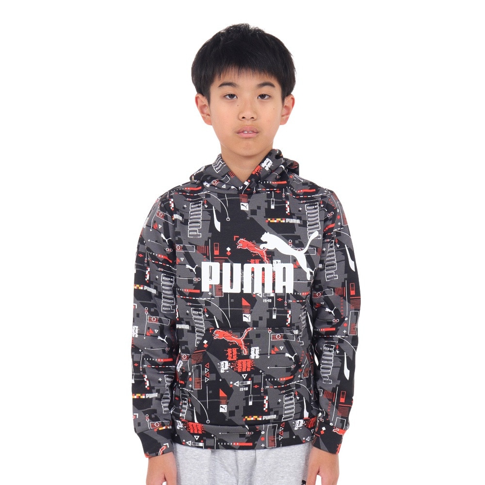 プーマ（PUMA）（キッズ）ジュニア ESS+ FUTUREVERSE フーディー スウェット FL 678569 01 BLK