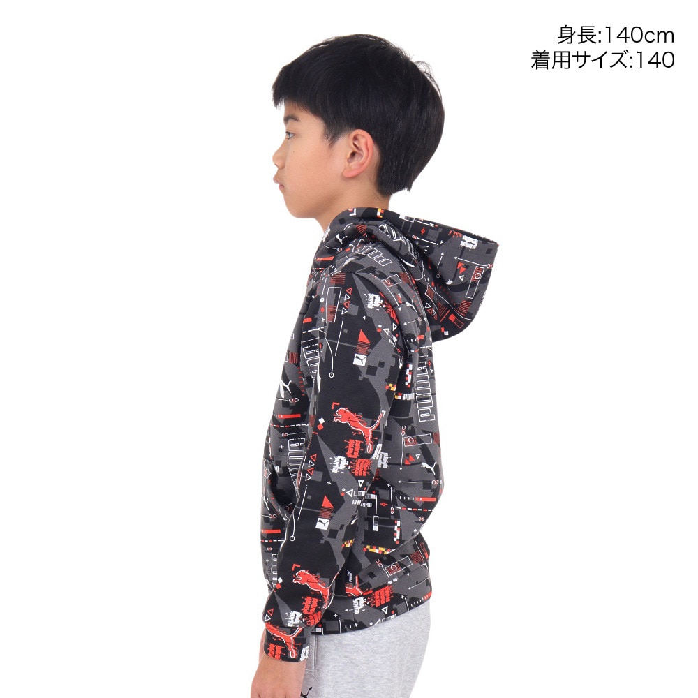 プーマ（PUMA）（キッズ）ジュニア ESS+ FUTUREVERSE フーディー スウェット FL 678569 01 BLK