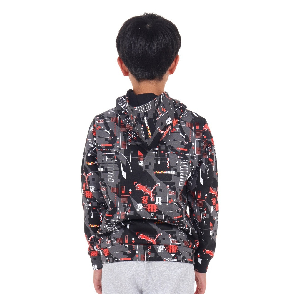 プーマ（PUMA）（キッズ）ジュニア ESS+ FUTUREVERSE フーディー スウェット FL 678569 01 BLK