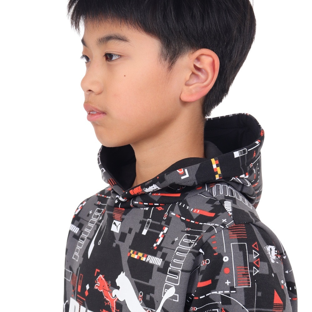 プーマ（PUMA）（キッズ）ジュニア ESS+ FUTUREVERSE フーディー スウェット FL 678569 01 BLK