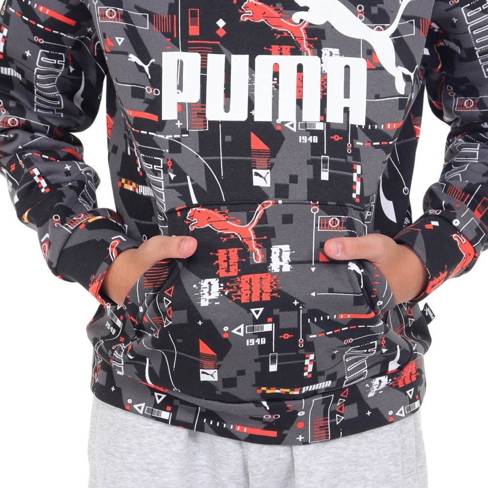 プーマ（PUMA）（キッズ）ジュニア ESS+ FUTUREVERSE フーディー スウェット FL 678569 01 BLK