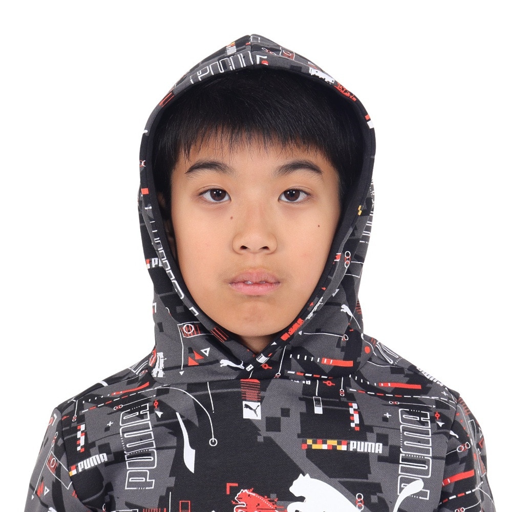 プーマ（PUMA）（キッズ）ジュニア ESS+ FUTUREVERSE フーディー スウェット FL 678569 01 BLK