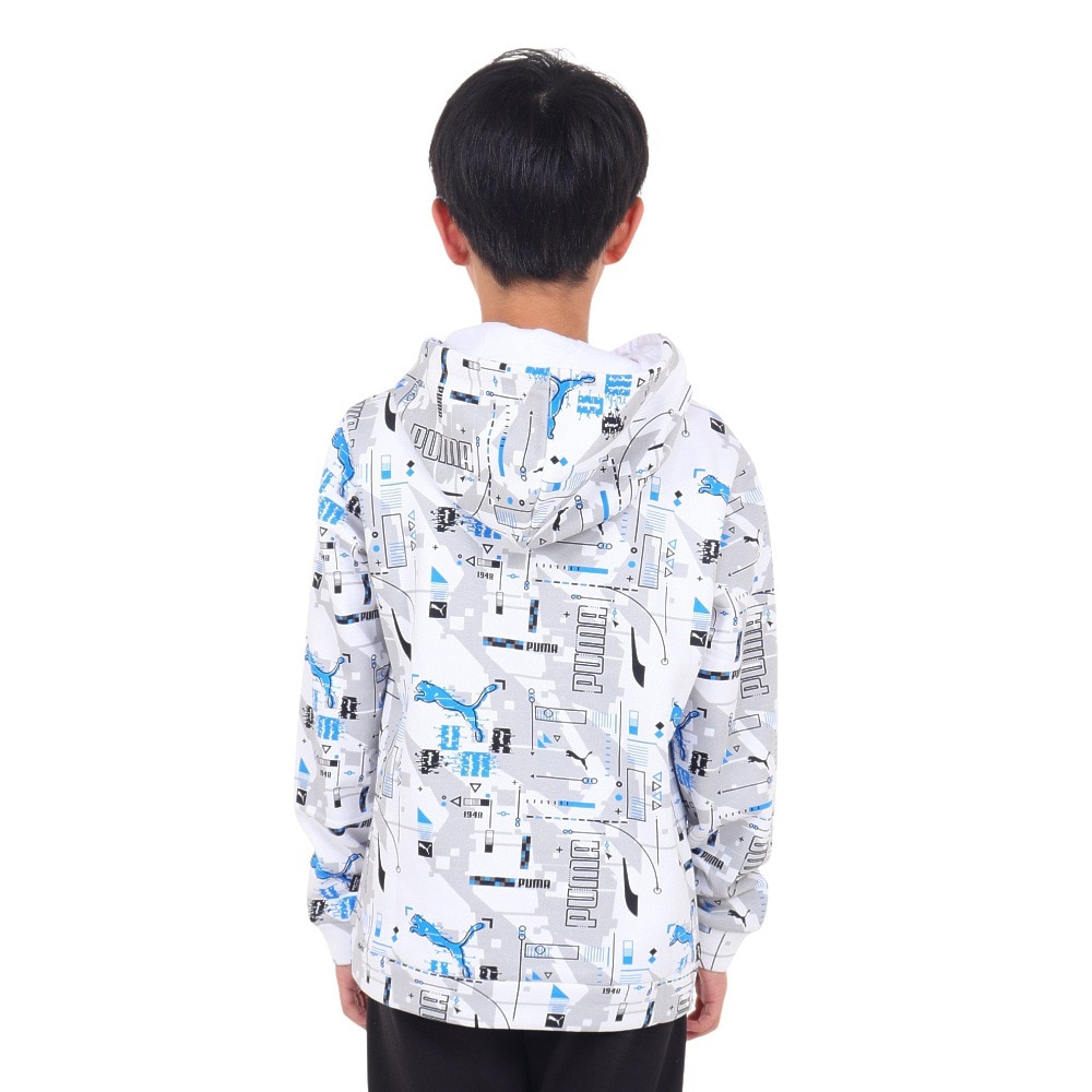 プーマ（PUMA）（キッズ）ジュニア ESS+ FUTUREVERSE フーディー スウェット FL 678569 02 WHT
