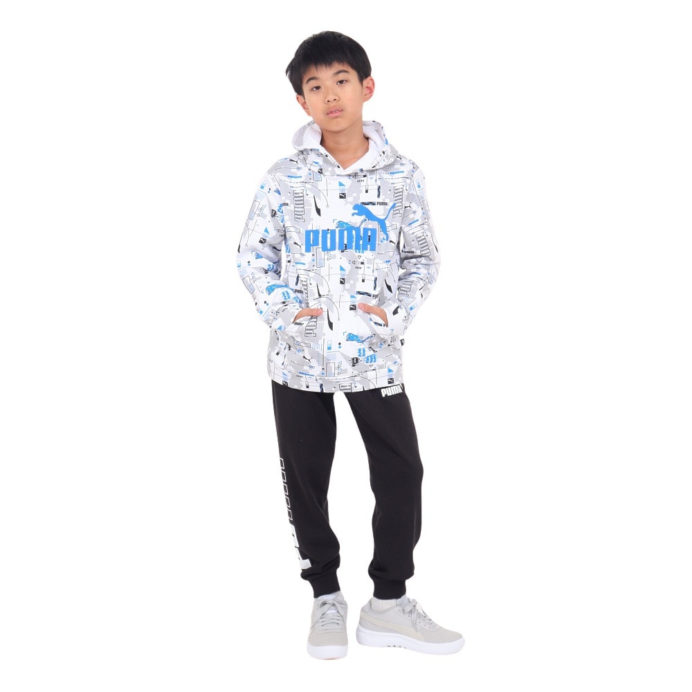 プーマ（PUMA）（キッズ）ジュニア ESS+ FUTUREVERSE フーディー スウェット FL 678569 02 WHT