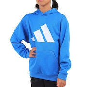 アディダス(adidas)(キッズ)ジュニア トレイン エッセンシャルズ ウォーム ロゴ ルーズフィット プルオーバーパーカー IKS30-IK4649/IK4650