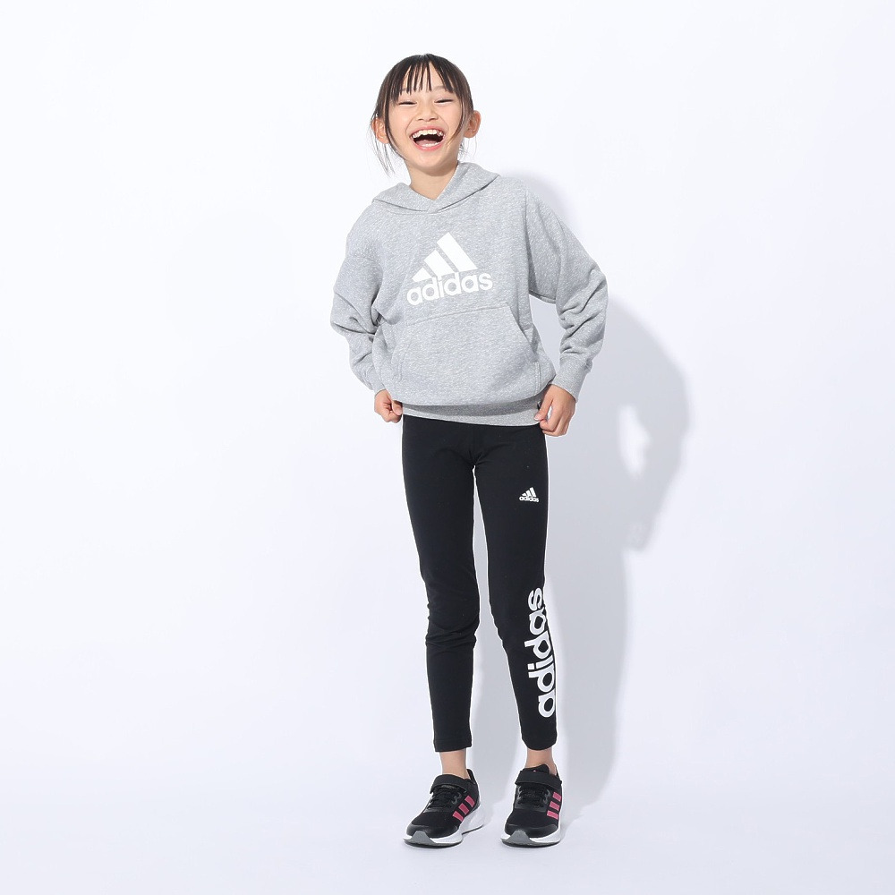 アディダス（adidas）（キッズ）キッズ スウェットフーディ エッセンシャルズ プラス ビッグロゴ プルオーバーパーカー KWF36-JE1733