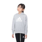 アディダス（adidas）（キッズ）キッズ スウェットフーディ エッセンシャルズ プラス ビッグロゴ プルオーバーパーカー KWF36-JE1733