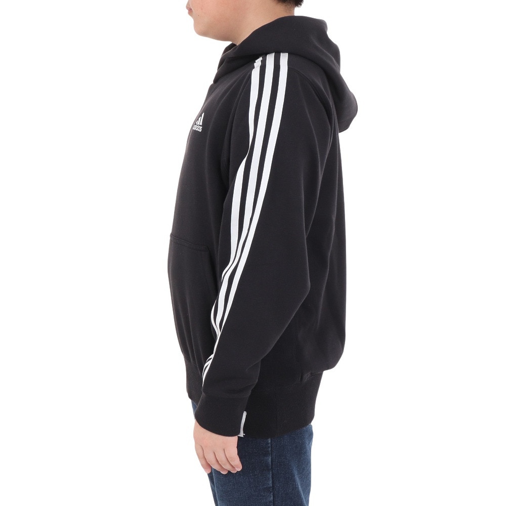 アディダス（adidas）（キッズ）ジュニア エッセンシャルズ プラス スリーストライプス フレンチテリー プルオーバーパーカー KWF39-JE1749